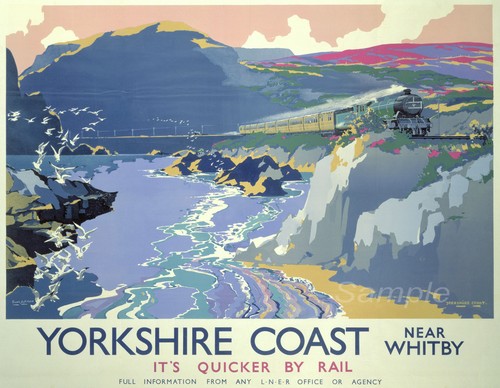 Vintage yorkshire coast whitby - coast,