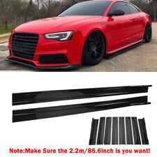 For Audi Audi A4 A5 A6 A7 A8 Glossy Black Side Skirt Extension Splitter Body Kit
