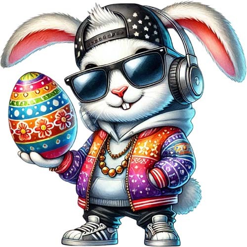 Easter hip hop bunny rabbit - hip,
