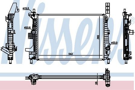 Nissens radiator for ford - for,