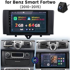 CAMERA Carplay 64GB Android Car Stereo Radio GPS For Smart Fortwo 451 2010-2015