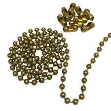 Brass - Metal Bead Ball Chain With Connectors - 4.5mm Choose Length