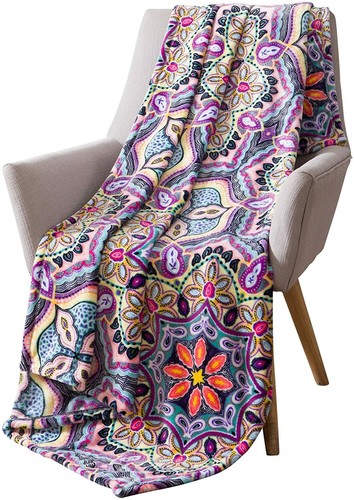 Boho velvet fleece - velvet, throw