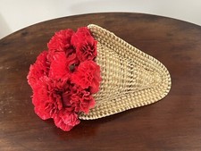 Decorative Wicker Rattan Hanging Basket Cone Shell for Home Decor Dècor Flowers