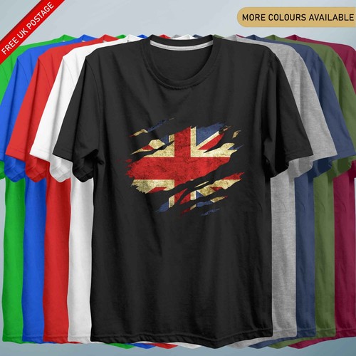 Torn union jack - union, shirt