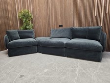 Sofa.com Ren Modular Sofa With Wedge Storage Module In Deep Forest Aquaclean