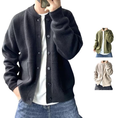 Men knitted cardigan brand - knitted,