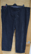 MARKS & SPENCER GREY CORDUROY  STRAIGHT LEG TROUSERS  SIZE   44"  WAIST       R5