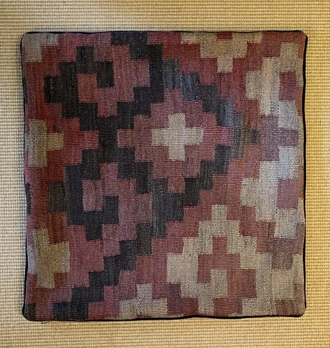 Large vintage geometric kilim - large,