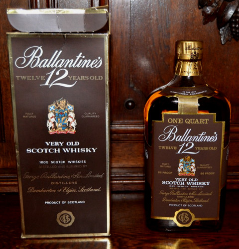 One quart ballantines - one, year