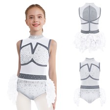 UK Girl Feather Skirt Leotard