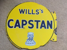CIRCULAR DOUBLE SIDED FLANGED ENAMEL SIGN