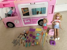 Barbie Camper Van With Full Accessories And 2 Dolls - Barbie And Girl