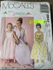 McCall’s 2643 Sewing Bridesmaid/Flower Girl/Party Dress Jacket 3-5 Years