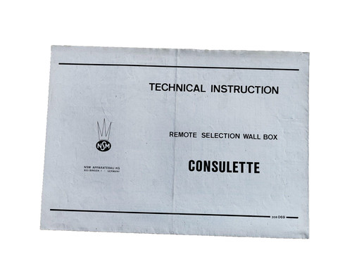 Nsm jukebox consulette - consulette, remote