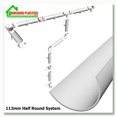 Plastic half round gutter - plastic,