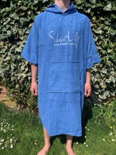 Bamboo Poncho Towel/changing Robe ShoreLife Dark Blue Unisex