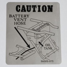 BATTERY VENT HOSE Decal -