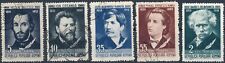 Romanian Writers - Romania 1958 - FH & NM NH - Mi 1701/4 & 1716