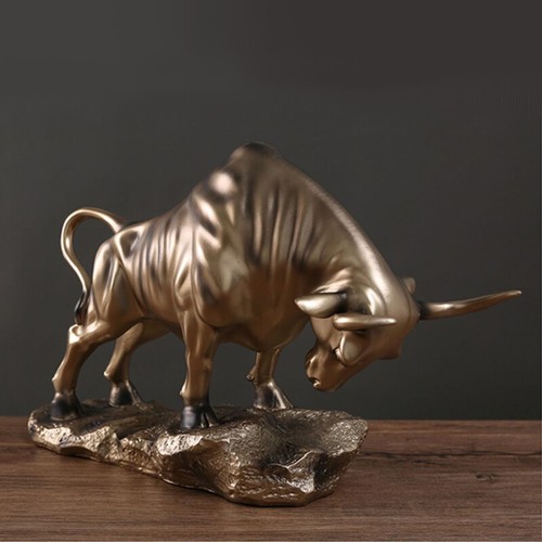 Brass bull ornament - ornament, china