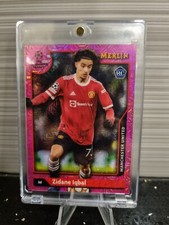2021-22 Topps Merlin Zidane Iqbal RC Man Utd Pink Mojo Refractor /275