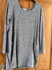 New Without Tags Apricot Tunic Jumper Navy/White Size M/L