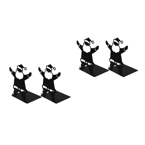 Pcs metal bookends santa - bookends:,