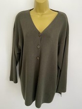 Olive Green Knit V-Neck