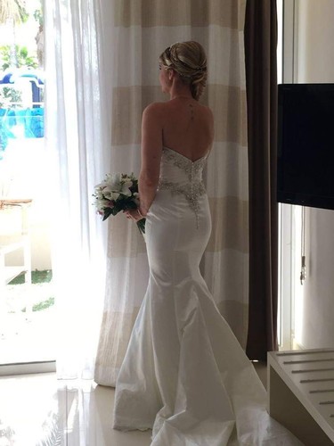 Lace and diamante wedding - lace,