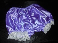 Womens  LUX silky  SATIN  bloomers Panties  22 to 40 " w cd/tv sissy  FRILLY