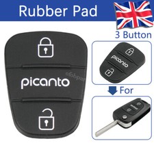for Kia Picanto 2004 - 2022 2 / 3 Button Flip Car Key Fob Case Rubber Pad Repair