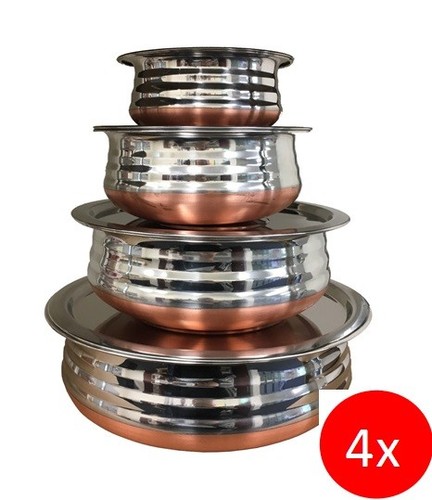 Set round stainless steel - 4,