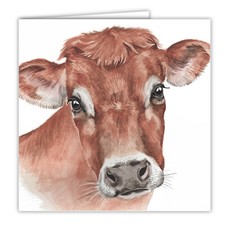 Jersey cow greetings card COWS