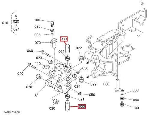 Ra11166450 swing bracket pin - bracket,