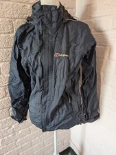 Berghaus coat wind breaker with hood size S Black/Navy