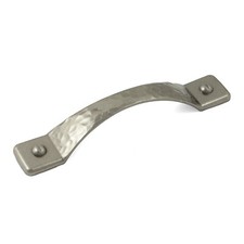 Mottled Pewter Finish Door / Drawer D Handle | bow kitchen cupboard cabinet