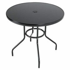 Black Glass Top Patio Table