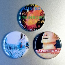 Radiohead albums button pin