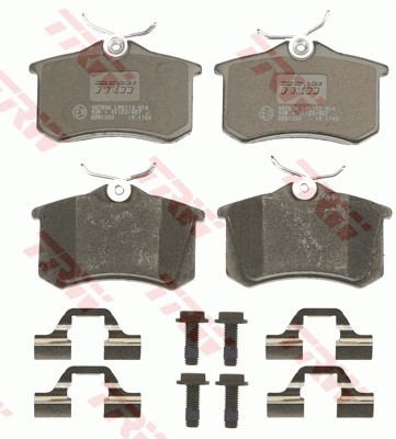 Front rear brake pad set - front,