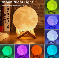 Moon Light 7 Colors LED Star Galaxy With Stand Bedroom USB Night Lamp