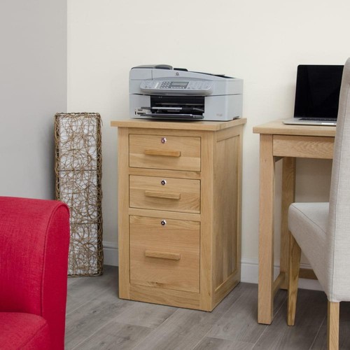 Solid oak filing cabinet - oak,