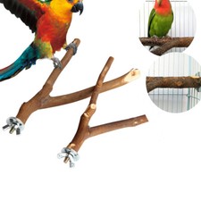 1-2x Wood Parrot Bird Stand