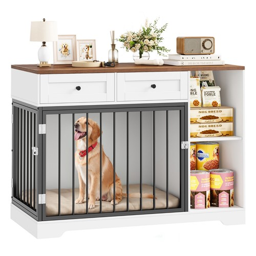 Dog crate furniture cage - crate,