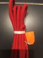 rope polyester 16 plait size 12 mm length 9 metres colour red  new & unused..