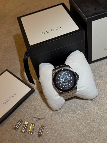 Gucci men black watch - gucci, men's