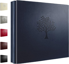 Photo Album 6X4 600 Photos Black Inner Page Tree Pattern Leather Big Capacity 