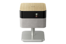 Epson EF72Oak Portable Smart Projector - Google TV, Sound by Bose, 4K Pro, Stand