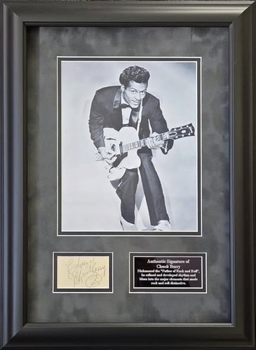 Chuck berry signed montage - chuck,