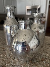 Set mercury glass vases - 3,