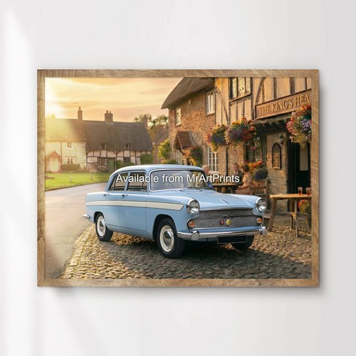 Austin a60 car poster 1960s - car,